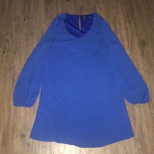 Cobalt blue, cold shoulder dress